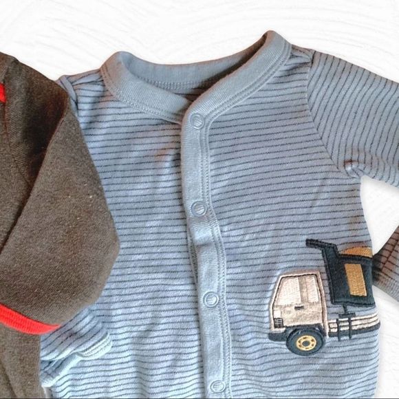 CartersāNBĀ Footie Pajamas & Snap-up Sleeper 2-piece Graphic/embroidered Stripes - Picture 3 of 9